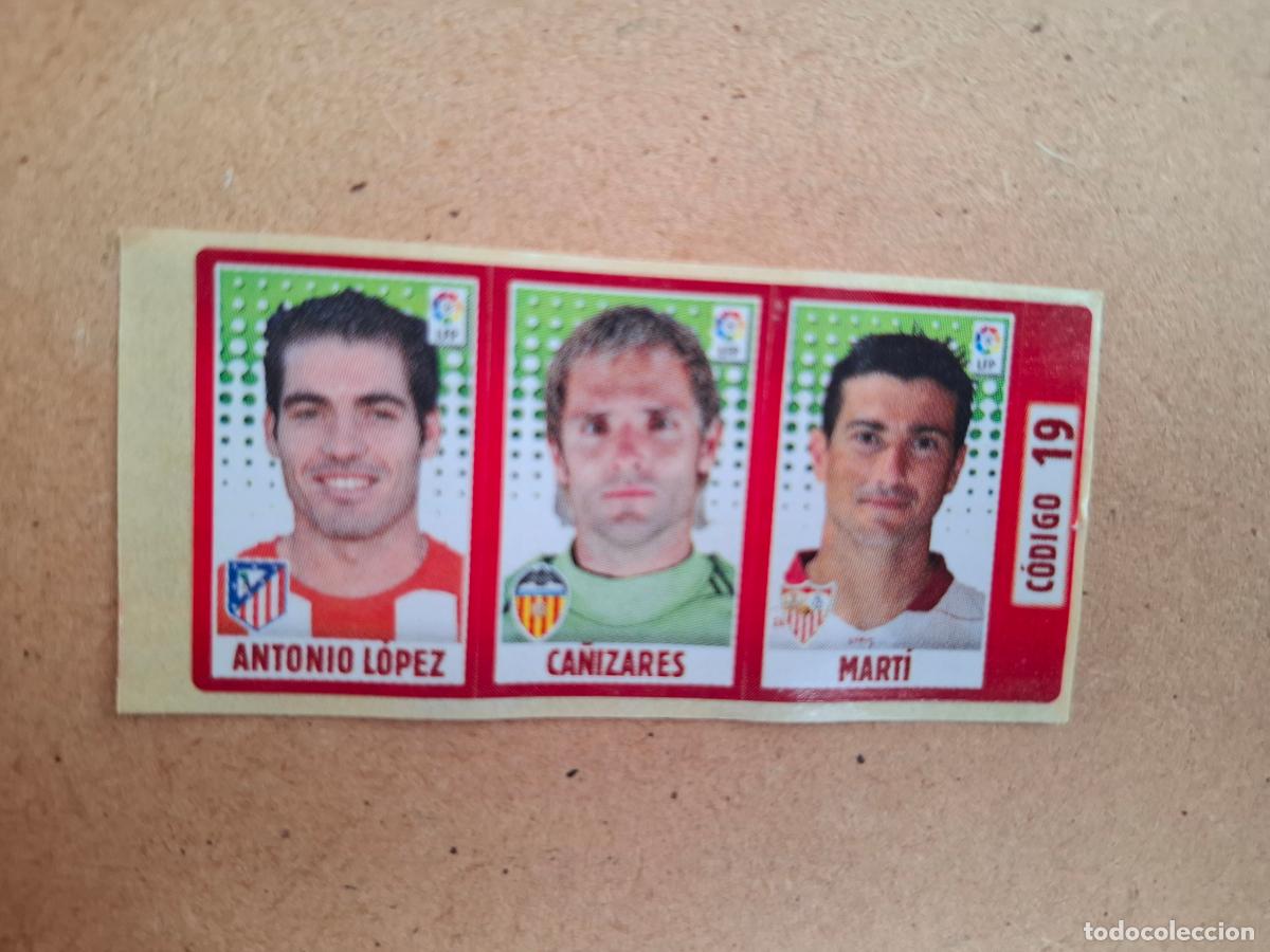 Coleccionismo cromos antiguos: CHICLE LIGA PANINI 2005 2006 - 19 A. L&Oacute;PEZ AT. MADRID / CA&Ntilde;IZARES VALENCIA CF / MART&Iacute; SEVILLA FC