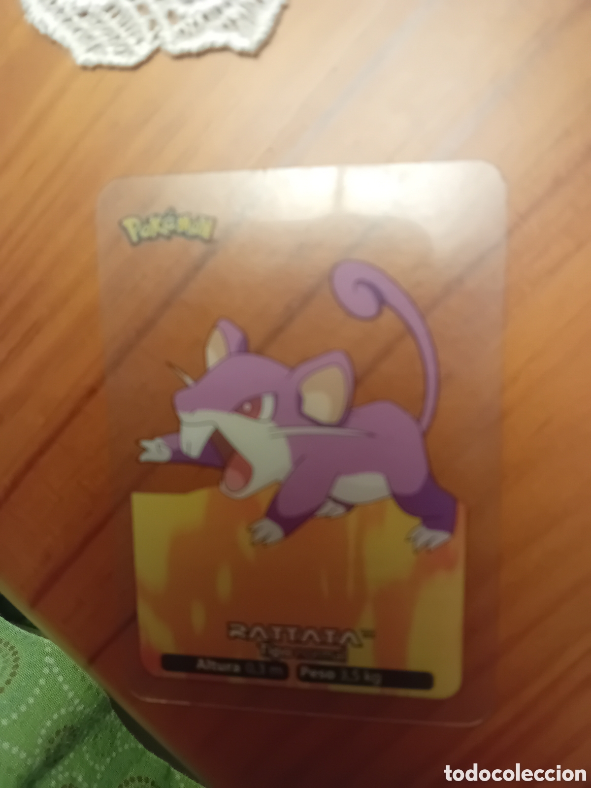 Coleccionismo cromos antiguos: Cromo Carta Pok&eacute;mon Lamincards Edibas (2005) - N&ordm; 019 Rattata - Transparente