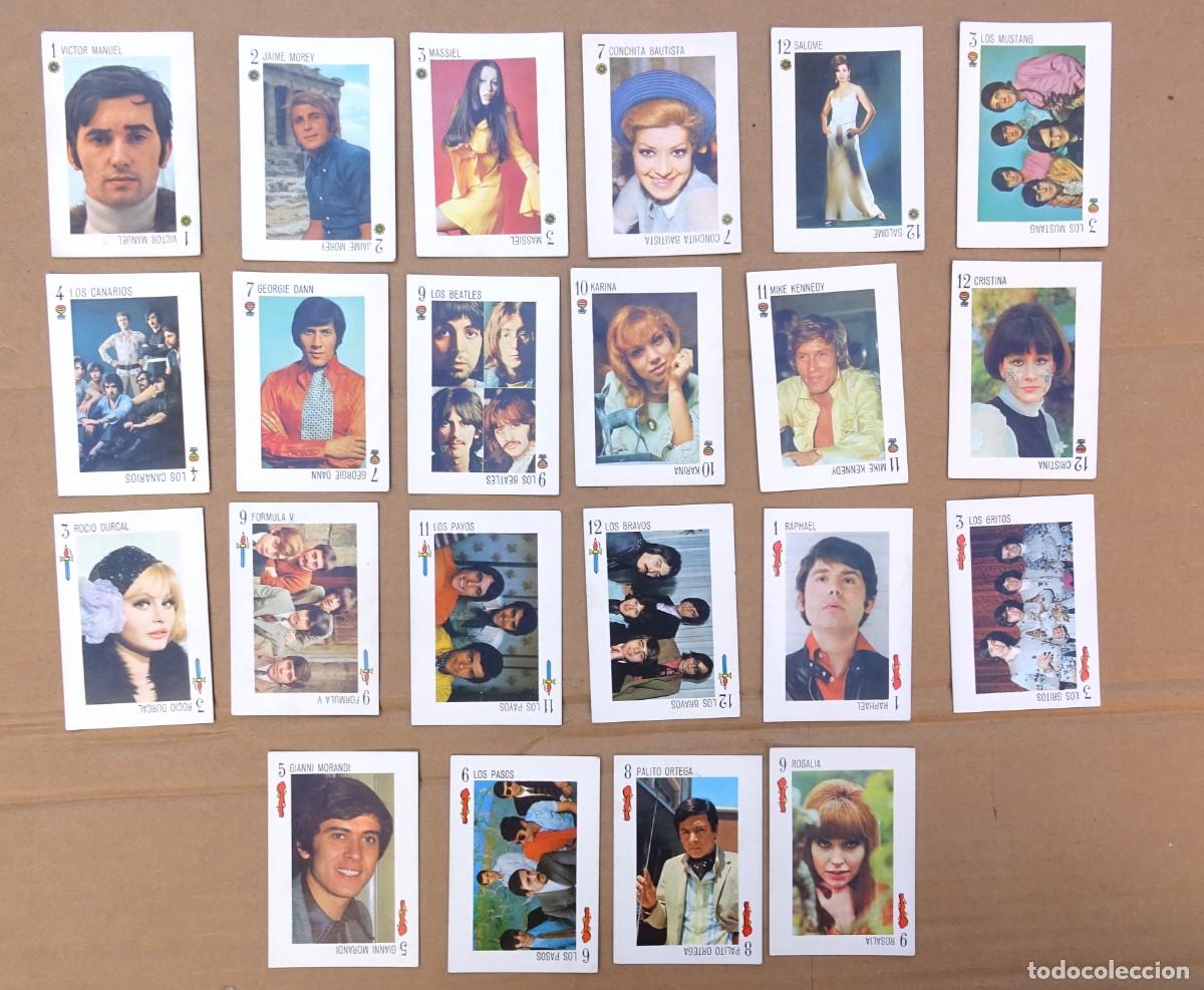 Coleccionismo cromos antiguos: TELE BANCO CANCION CROMOS-CARTAS FONDO AZUL LOTE