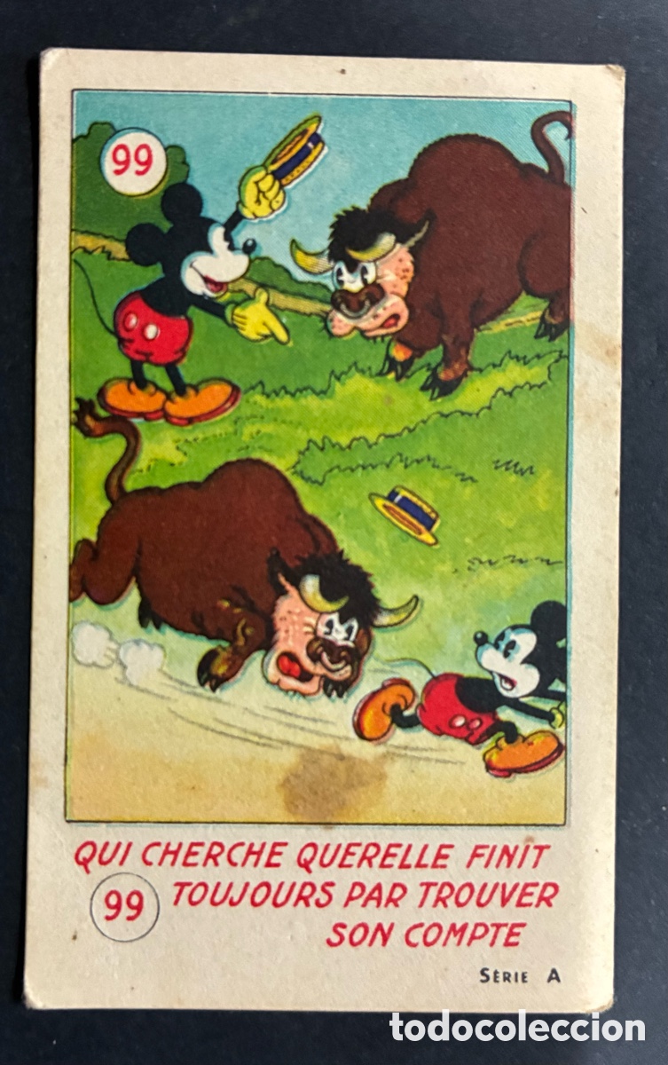 Coleccionismo cromos antiguos: CROMO ELAH SIN PEGAR WALT DISNEY MICKEY MOUSE # 99 1936