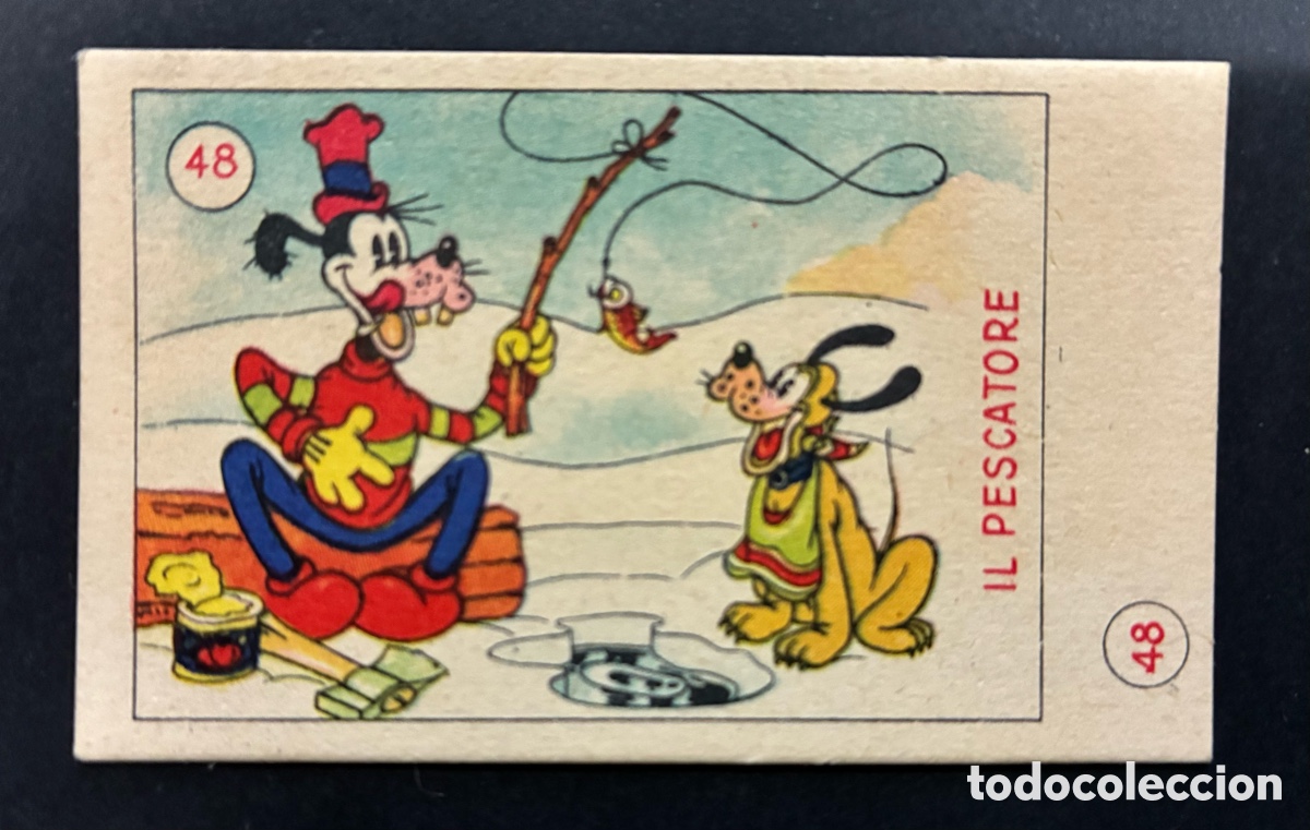 Coleccionismo cromos antiguos: CROMO SIN PEGAR GOOFY PLUTO WALT DISNEY # 48 SERIE A 1936 ELAN