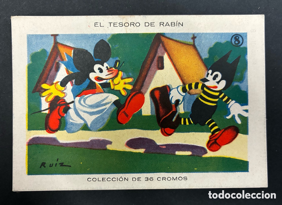 Coleccionismo cromos antiguos: CROMO EL TESORO DE RABIN # 8 CHOCOLATE AMATLLER MICKEY MOUSE