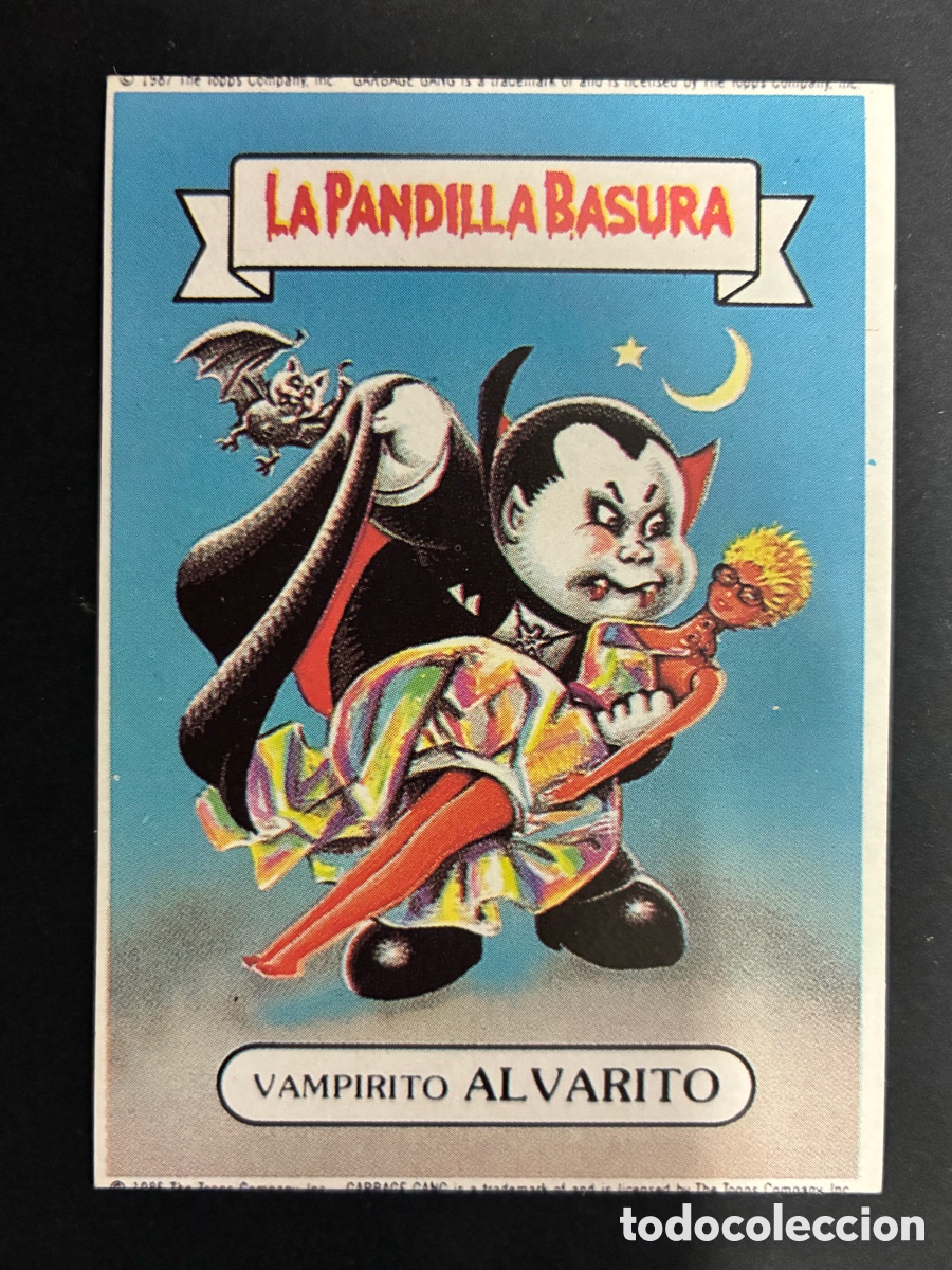Coleccionismo cromos antiguos: CROMO LA PANDILLA BASURA SUPER POP NUEVO DE SOBRE # 1 VAMPIRITO ALVARITO