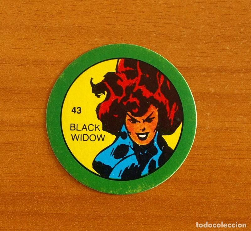 Collezionismo Figurine antiche: Superh&eacute;roes - N&ordm; 43 Black Widow, La Viuda Negra - Marvel 1980 - Chocolates Terrabusi - Nunca pegado