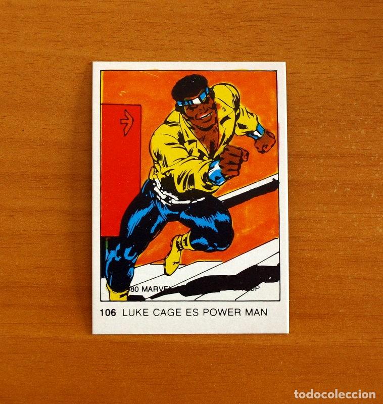 Collectable Antique Stickers: Superh&eacute;roes - N&ordm; 106, Power Man - Marvel 1980 Comics Group - Chocolates Terrabusi - Nunca pegado