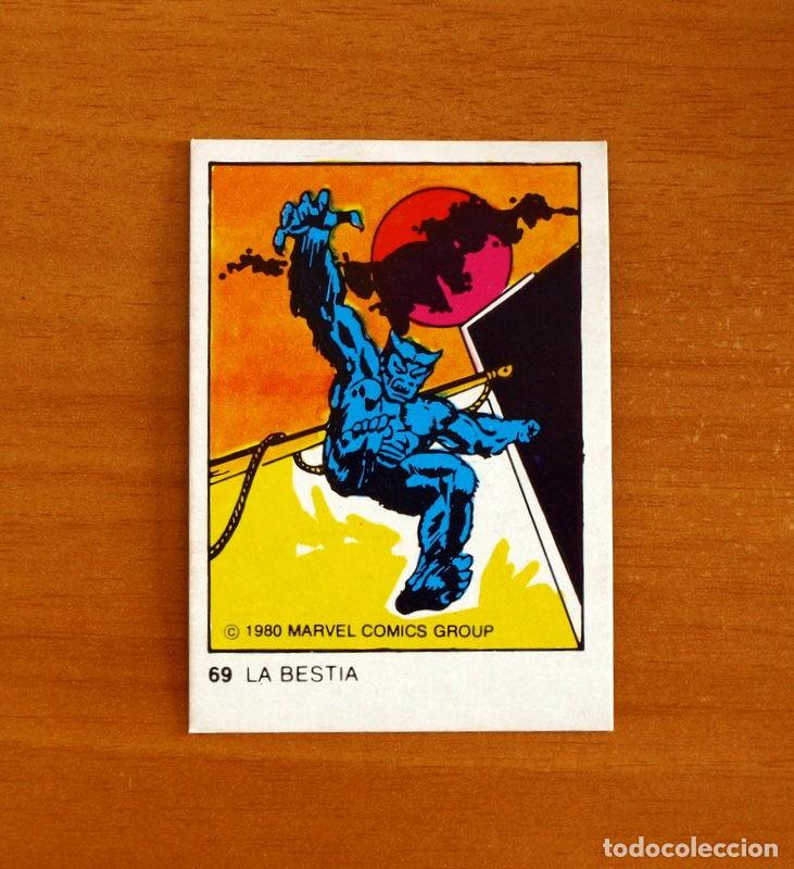 Collectable Antique Stickers: Superh&eacute;roes - N&ordm; 69, La Bestia - Marvel 1980 Comics Group - Chocolates Terrabusi - Nunca Pegado
