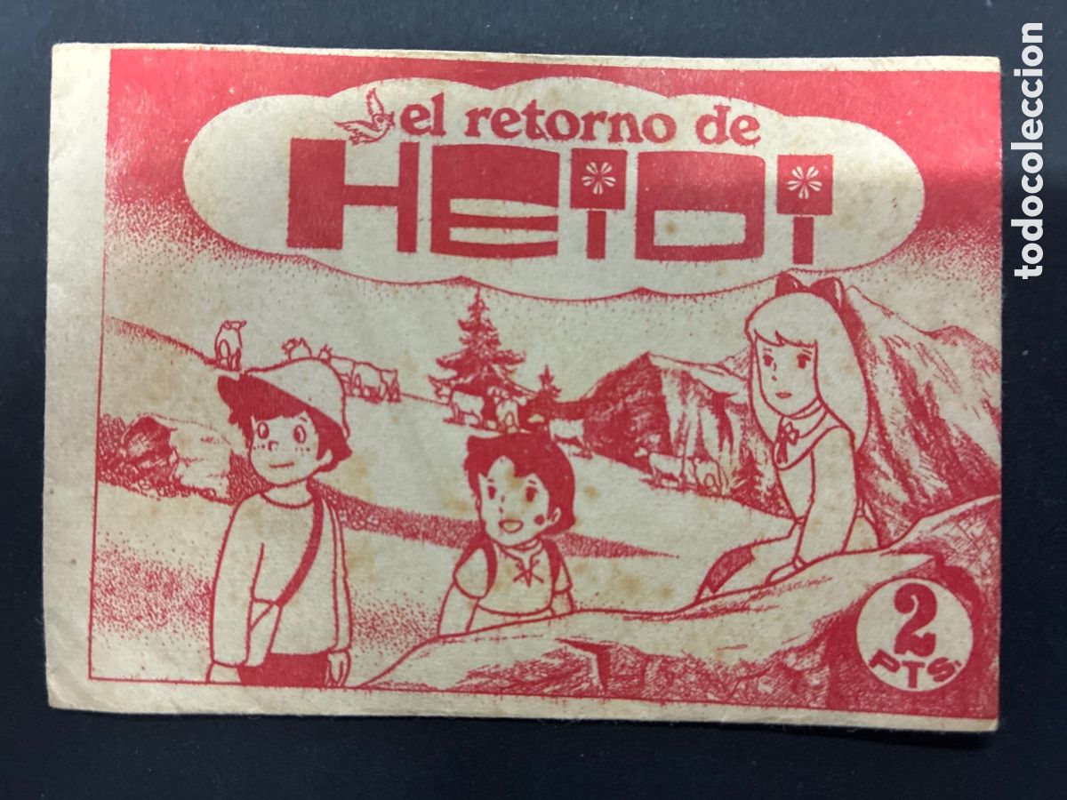 Collectable Antique Stickers: SOBRE CON CROMOS SERIE TV EL RETORNO DE HEIDI EDITORIAL FHER