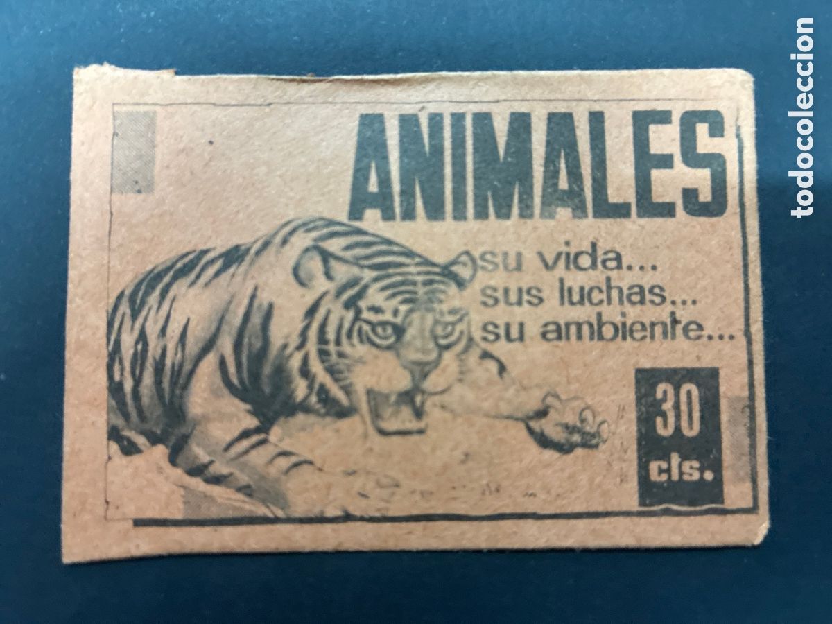 Collectable Antique Stickers: SOBRE CON CROMOS ANIMALES EDITORIAL FHER