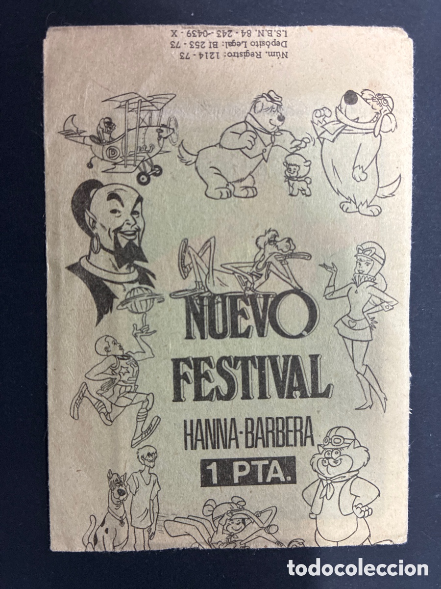 Collectable Antique Stickers: SOBRE CON CROMOS NUEVO FESTIVAL HANNA BARBERA EDITORIAL FHER
