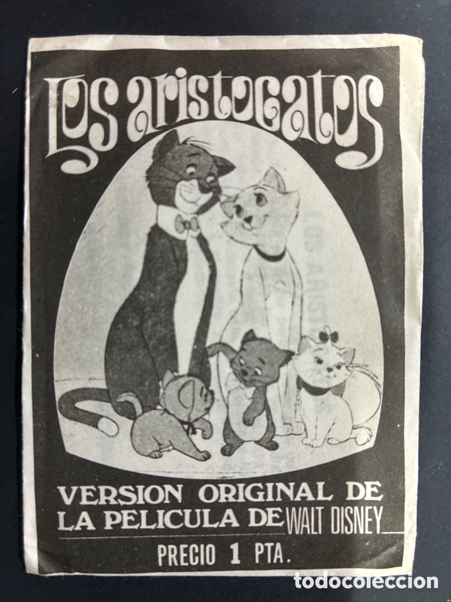 Colecionismo Cromos antigos: SOBRE CON CROMOS PELICULA LOS ARISTOGATOS WALT DISNEY EDITORIAL FHER