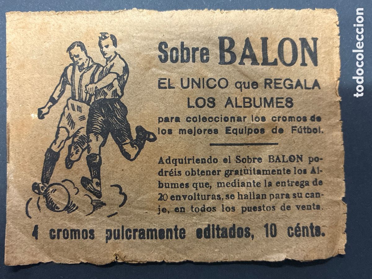 Coleccionismo cromos antiguos: SOBRE CON CROMOS FUTBOL SOBRE BALON