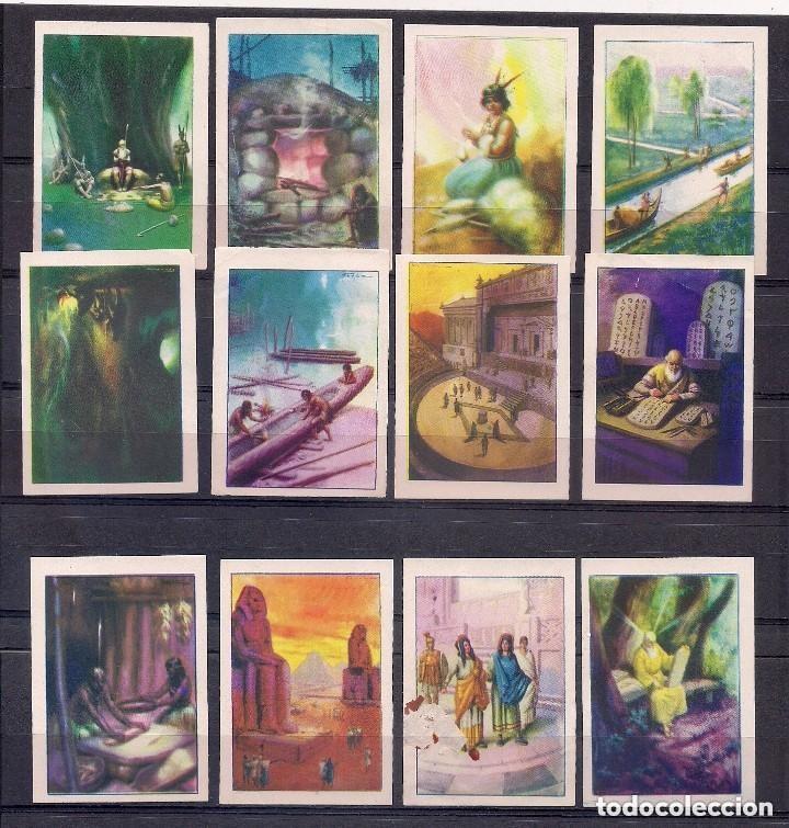 Coleccionismo cromos antiguos: LOTE DE 12 CROMOS DE CHOCOLATES SULTANA - HISTORIA DEL PROGRESO HUMANO