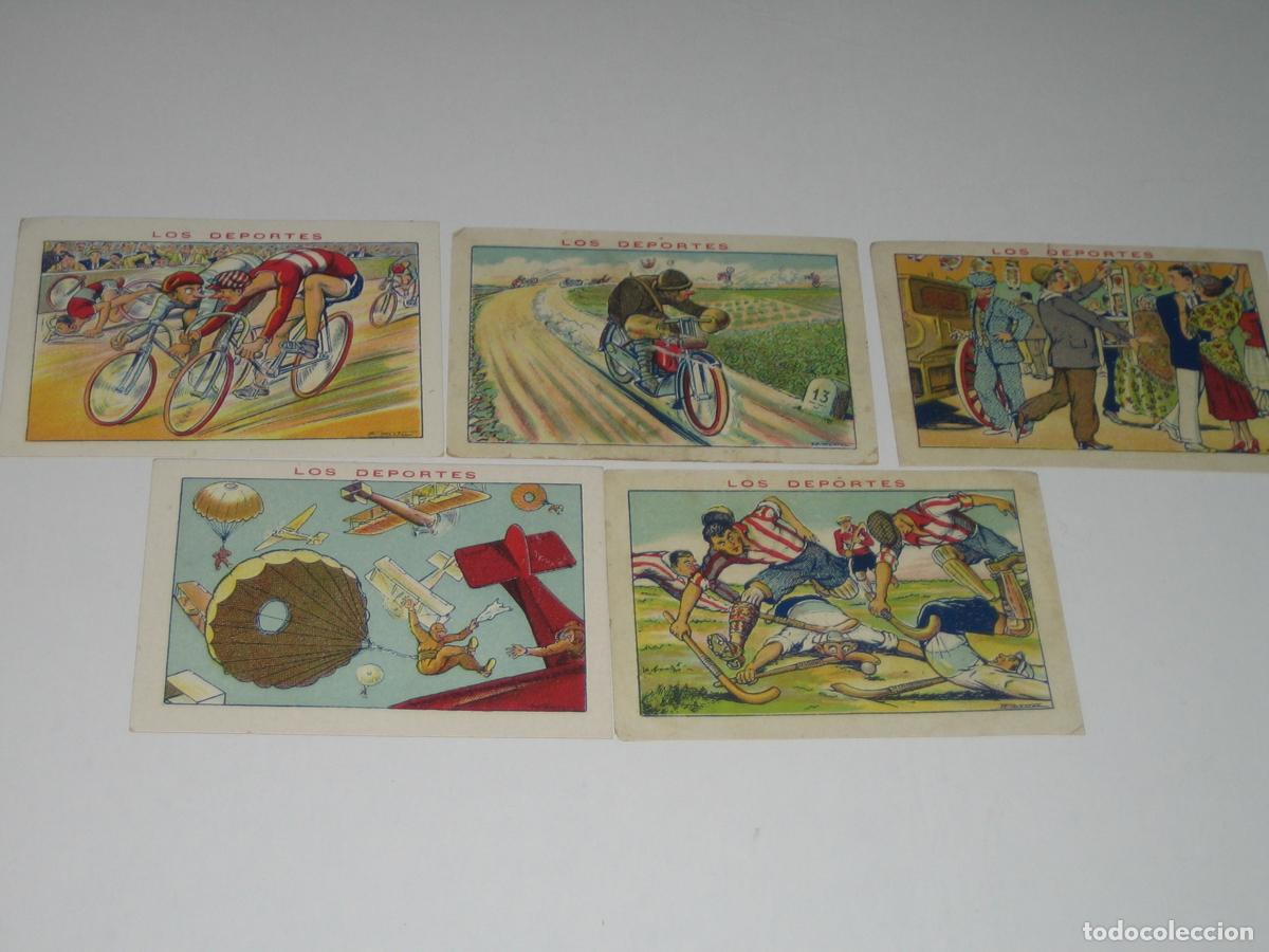 Coleccionismo cromos antiguos: LOTE DE 5 CROMOS CHOCOLATES AMATLLER - LOS DEPORTES