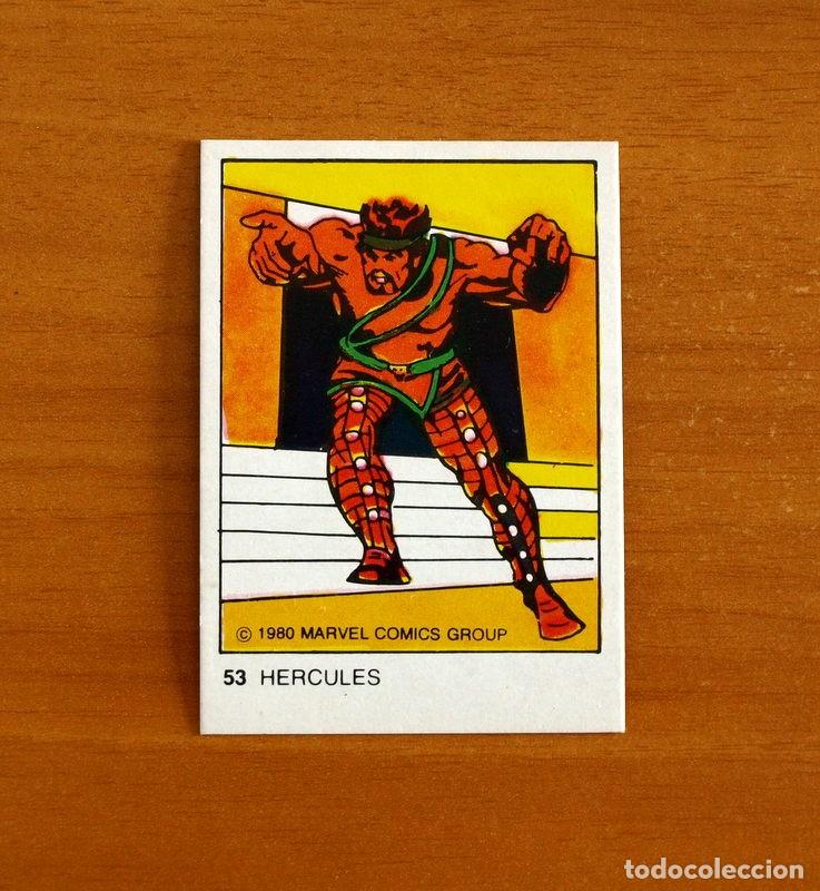 Coleccionismo cromos antiguos: Superh&eacute;roes - N&ordm; 53, H&eacute;rcules - Marvel 1980 Comics Group - Chocolates Terrabusi - Nunca pegado