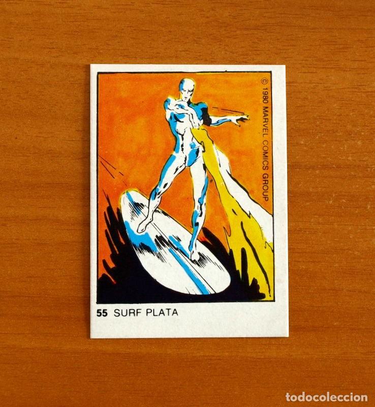Coleccionismo cromos antiguos: Superh&eacute;roes - N&ordm; 55, Surf Plata - Marvel 1980 Comics Group - Chocolates Terrabusi - Nunca pegado
