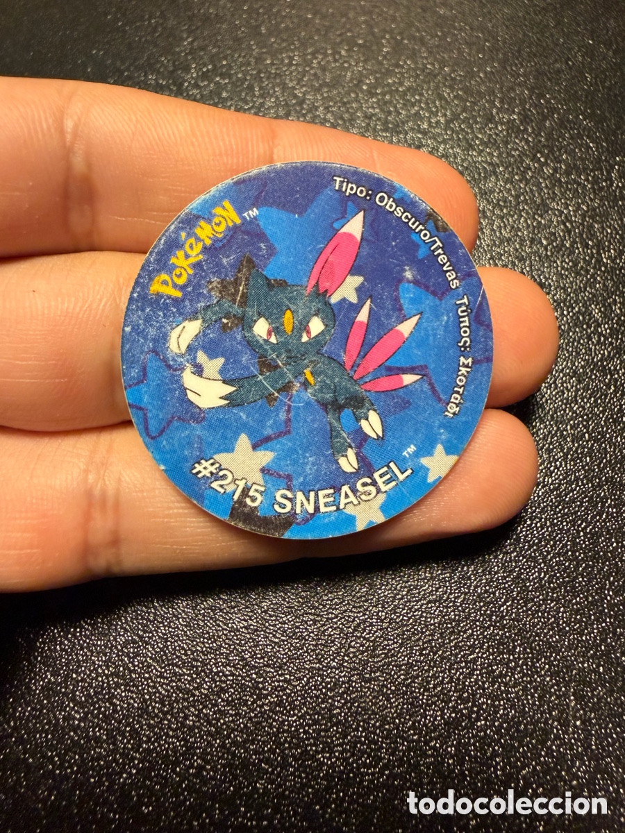 Coleccionismo cromos antiguos: TAZO POK&Eacute;MON STICKER TAZOS MATUTANO NINTENDO 2001 #215 SNEASEL N&ordm; 29 &iexcl;SIN DESPEGAR!