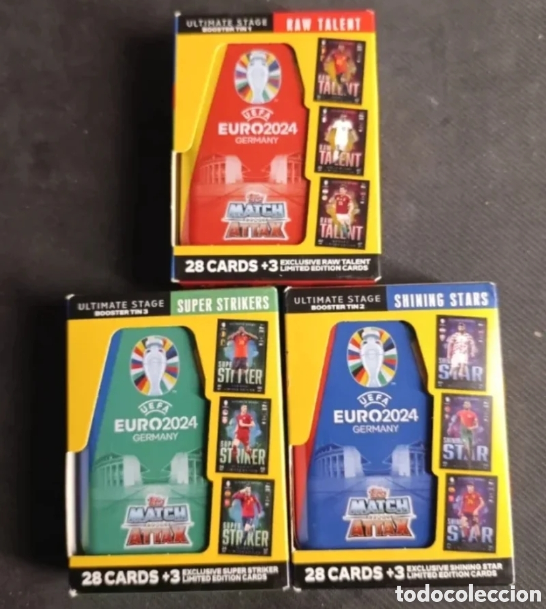 Coleccionismo cromos antiguos: Lote 3 Latas Match Attax Euro 2024 Topps