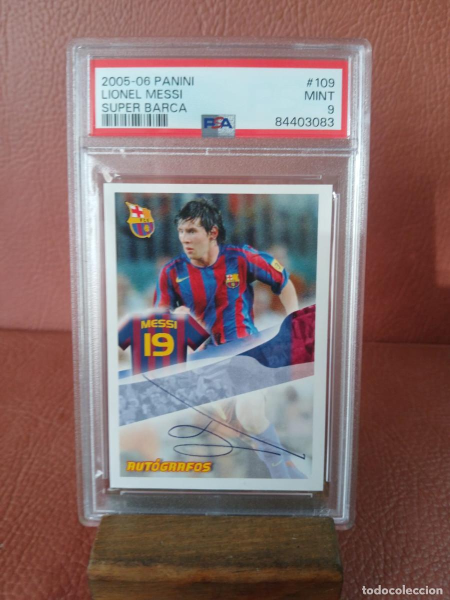 Coleccionismo cromos antiguos: 2005-06 PANINI LEONEL MESSI 109 SUPER BARSA PSA 9 - Foto 1
