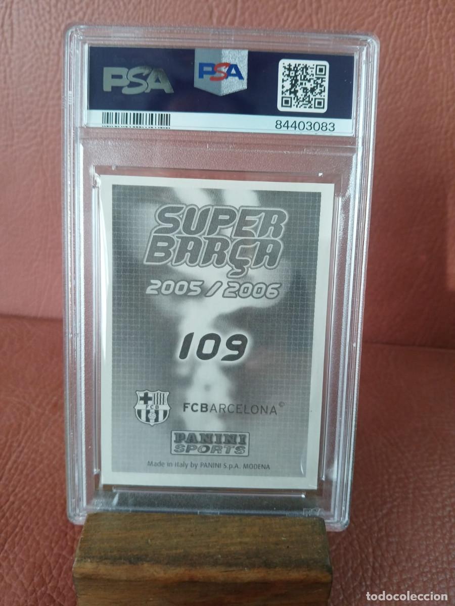 Coleccionismo cromos antiguos: 2005-06 PANINI LEONEL MESSI 109 SUPER BARSA PSA 9 - Foto 2