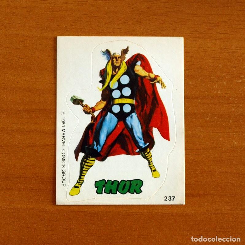 Collectable Antique Stickers: Superh&eacute;roes - N&ordm; 237, Thor - Marvel 1980 - Chocolates Terrabusi - Nunca pegado