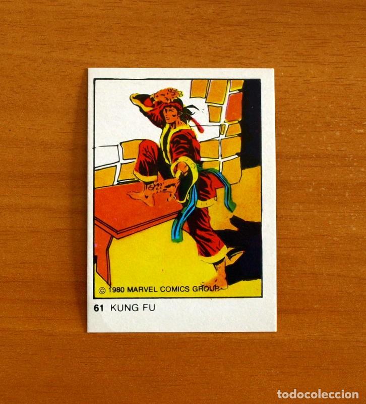 Collectable Antique Stickers: Superh&eacute;roes - N&ordm; 61, Kung Fu - Marvel 1980 Comics Group - Chocolates Terrabusi - Nunca pegado