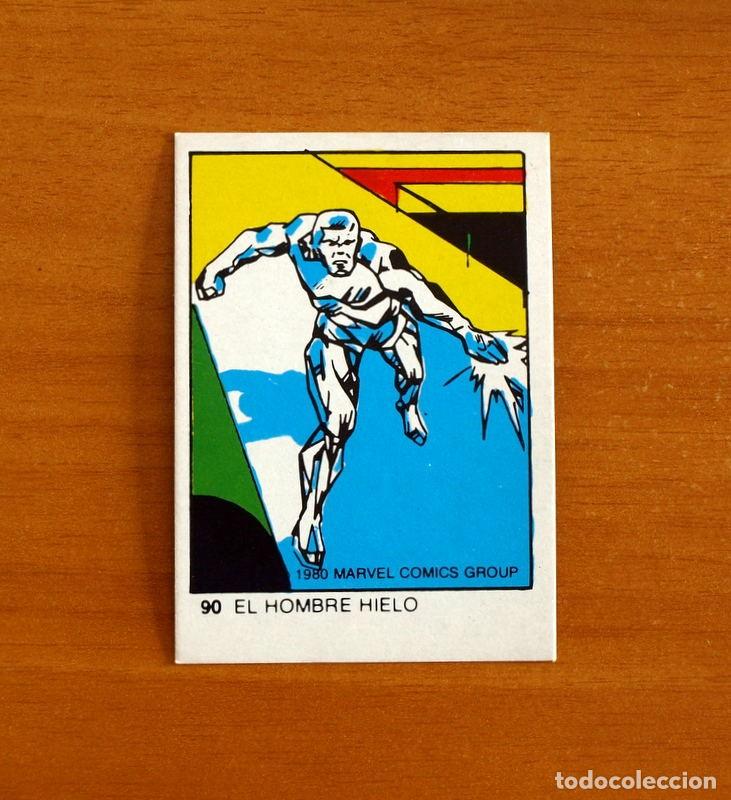 Collectable Antique Stickers: Superh&eacute;roes - N&ordm; 90, El Hombre de Hielo -Marvel 1980 Comics Grup- Chocolates Terrabusi -Nunca pegado