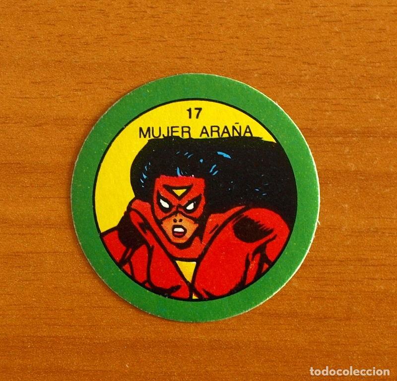 Coleccionismo cromos antiguos: Superh&eacute;roes - N&ordm; 17 Mujer Ara&ntilde;a - Marvel 1980 Comics Group - Chocolates Terrabusi - Nunca pegado