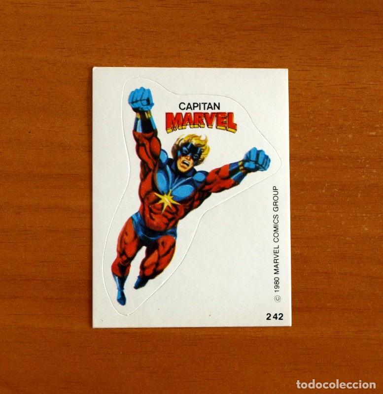 Coleccionismo cromos antiguos: Superh&eacute;roes - N&ordm; 242 Capit&aacute;n Marvel - Marvel 1980 Comics Group - Chocolates Terrabusi - Nunca pegado