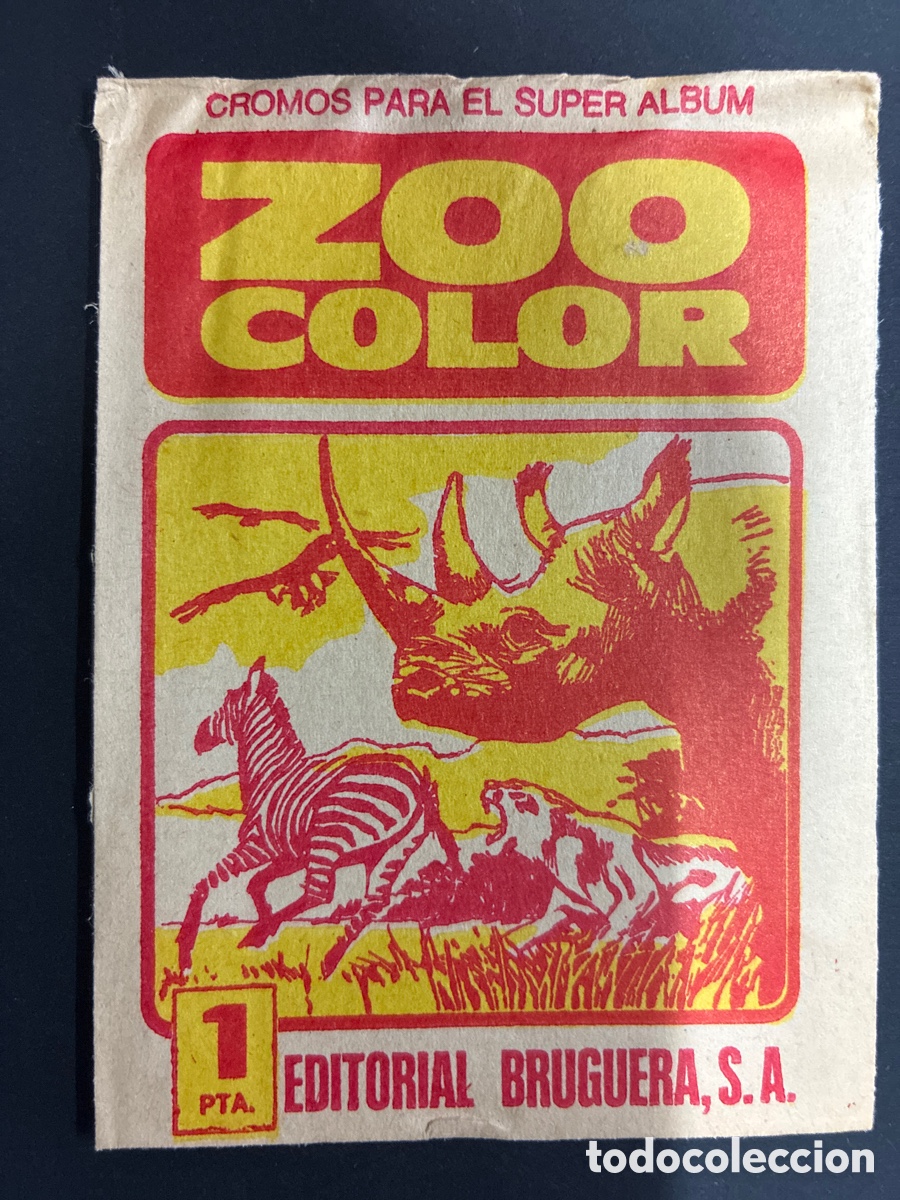 Colecionismo Cromos antigos: SOBRE CON CROMOS ZOO COLOR EDITORIAL BRUGUERA