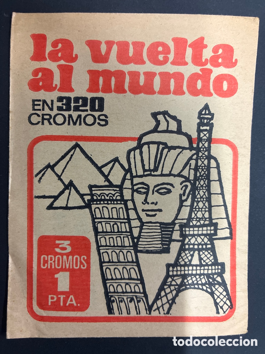 Colecionismo Cromos antigos: SOBRE CON CROMOS LA VUELTA AL MUNDO EDITORIAL BRUGUERA