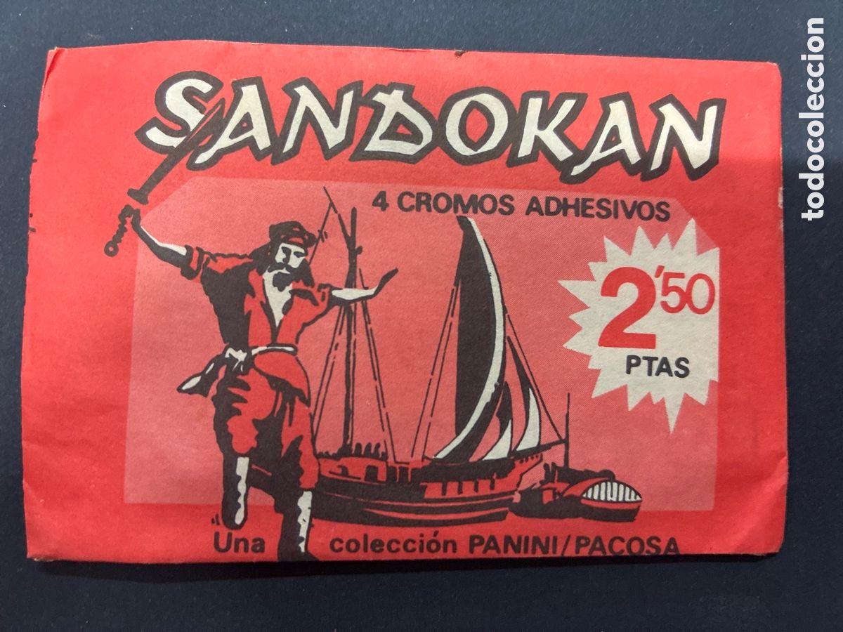 Colecionismo Cromos antigos: SOBRE CON CROMOS SERIE TV SANDOAN EDITORIAL PANINI