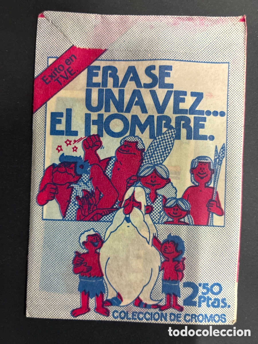 Colecionismo Cromos antigos: SOBRE CON CROMOS SERIE TV ERASE UNA VEZ EL HOMBRE EDITORIAL PACOSA