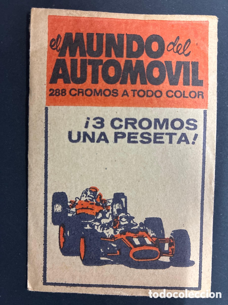 Coleccionismo cromos antiguos: SOBRE CON CROMOS EL MUNDO DEL AUTOMOVIL EDITORIAL BRUGUERA
