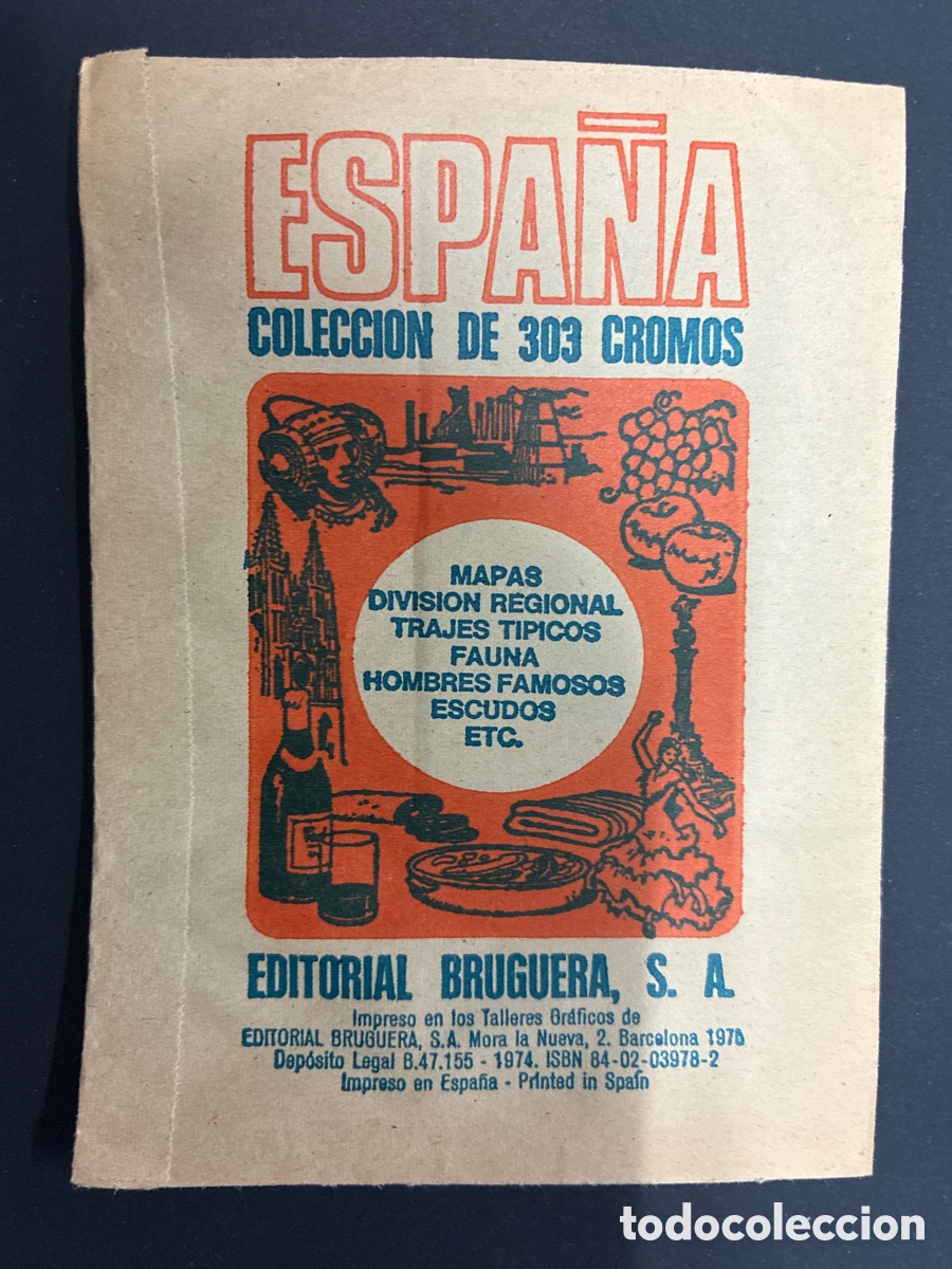 Coleccionismo cromos antiguos: SOBRE CON CROMOS ESPA&Ntilde;A EDITORIAL BRUGUERA - Foto 2