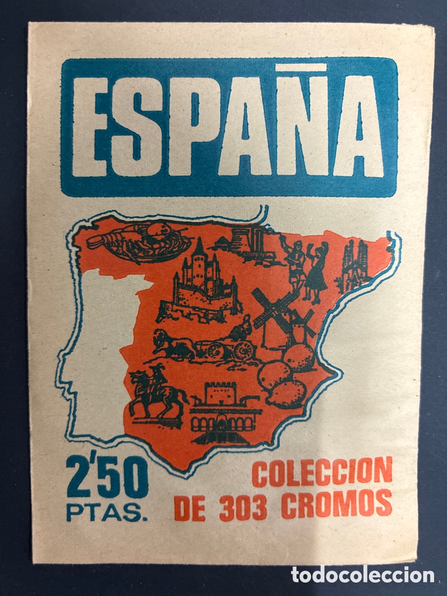 Coleccionismo cromos antiguos: SOBRE CON CROMOS ESPA&Ntilde;A EDITORIAL BRUGUERA - Foto 1