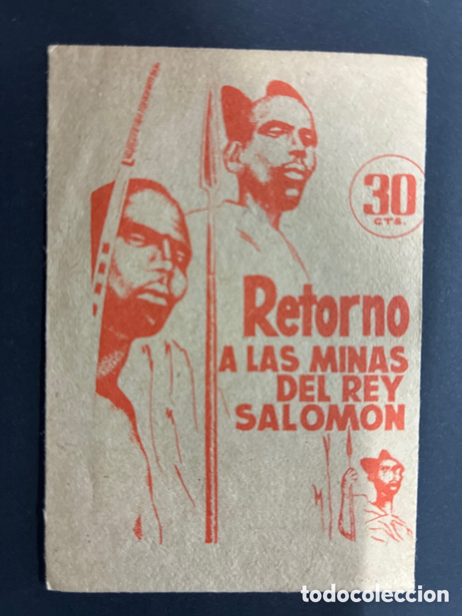 Coleccionismo cromos antiguos: SOBRE CON CROMOS PELICULA RETORNO A LAS MINAS DEL REY SALOMON EDITORIAL RUIZ ROMERO