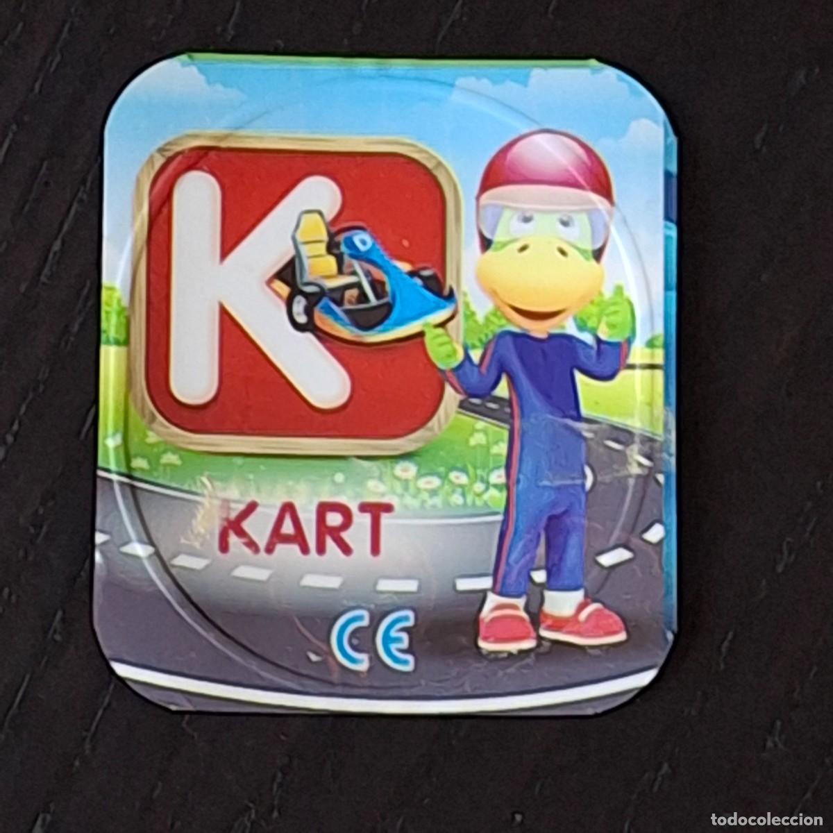Coleccionismo cromos antiguos: DANONINO PETIT SUISSE TAPA YOGURT CROMO - ABECEDARIO - LETRA K KART - DANONE