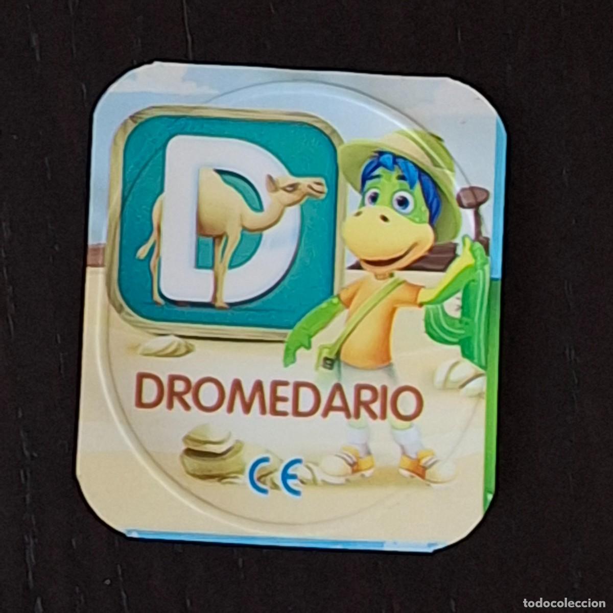 Coleccionismo cromos antiguos: DANONINO PETIT SUISSE TAPA YOGURT CROMO - ABECEDARIO - LETRA D DROMEDARIO - DANONE