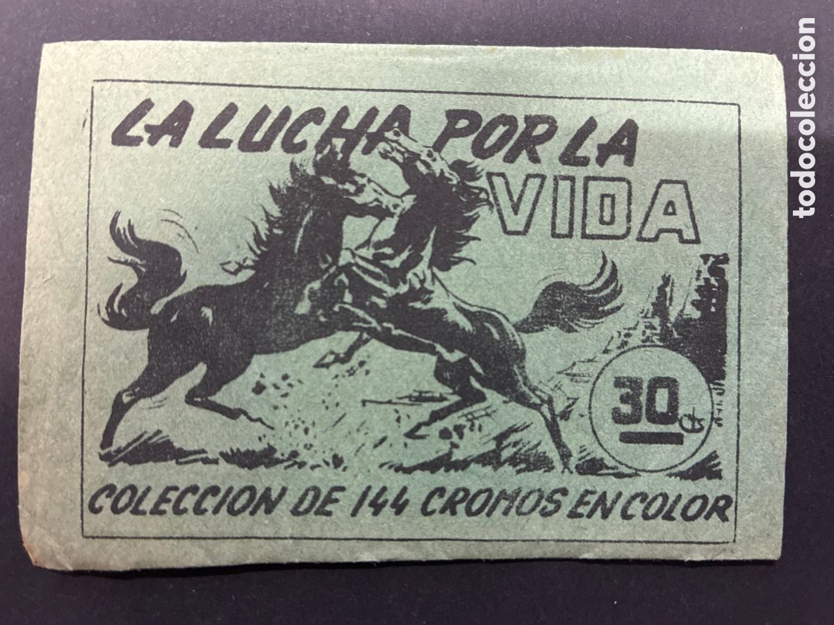 Collectable Antique Stickers: SOBRE CON CROMOS LA LUCHA POR LA VIDA EDITORIAL RUIZ ROMERO