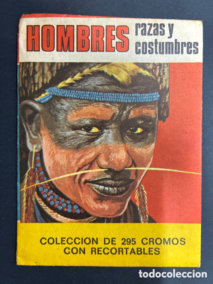 Sobre con Cromos Hombres Razas y Costumbres Editorial Ruiz Romero