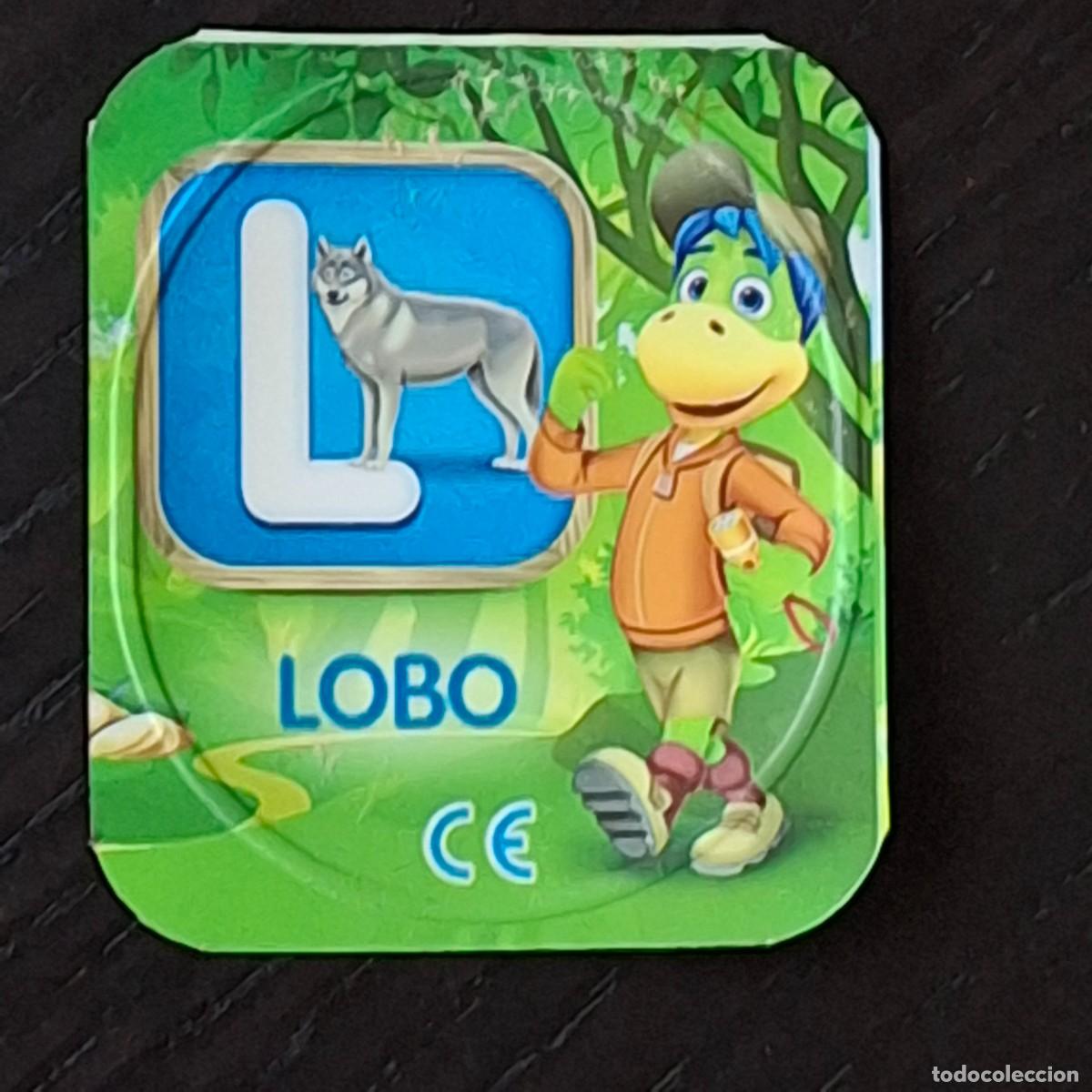 Danonino Petit Suisse Tapa Yogurt Cromo - Abecedario - Letra L Lobo - Danone