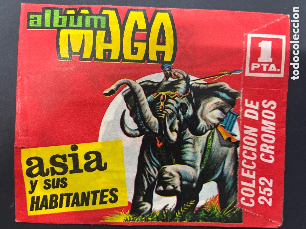 Coleccionismo cromos antiguos: SOBRE CON CROMOS ASIA Y SUS HABITANTES EDITORIAL MAGA