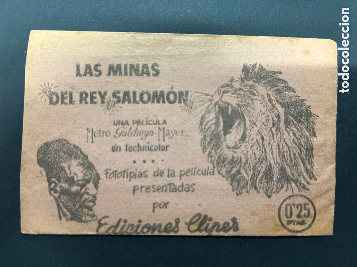 Coleccionismo cromos antiguos: SOBRE CON CROMOS ALBUM LAS MINAS DEL REY SALOMON EDITORIAL CLIPER