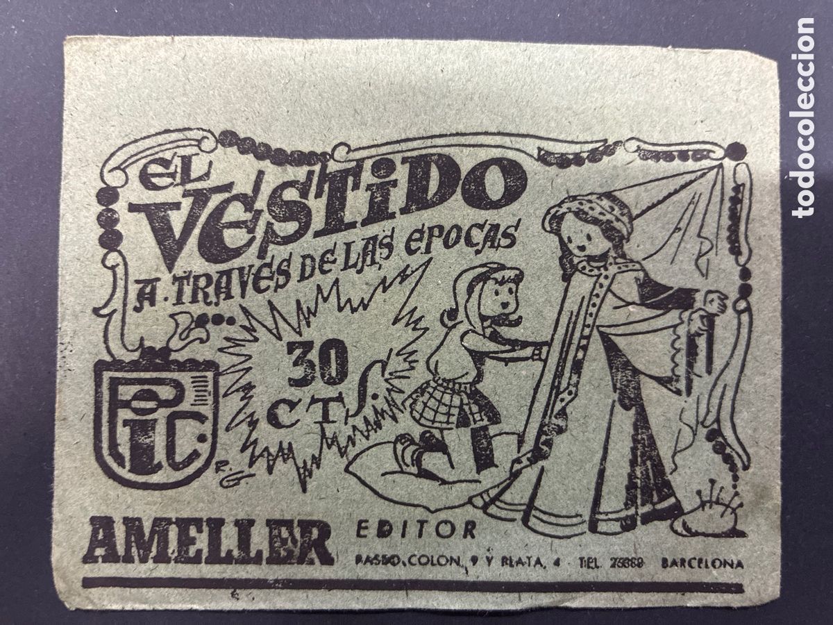 Coleccionismo cromos antiguos: SOBRE CON CROMOS ALBUM EL VESTIDO A TRAVES DE LAS EPOCAS EDITORIAL AMELLER