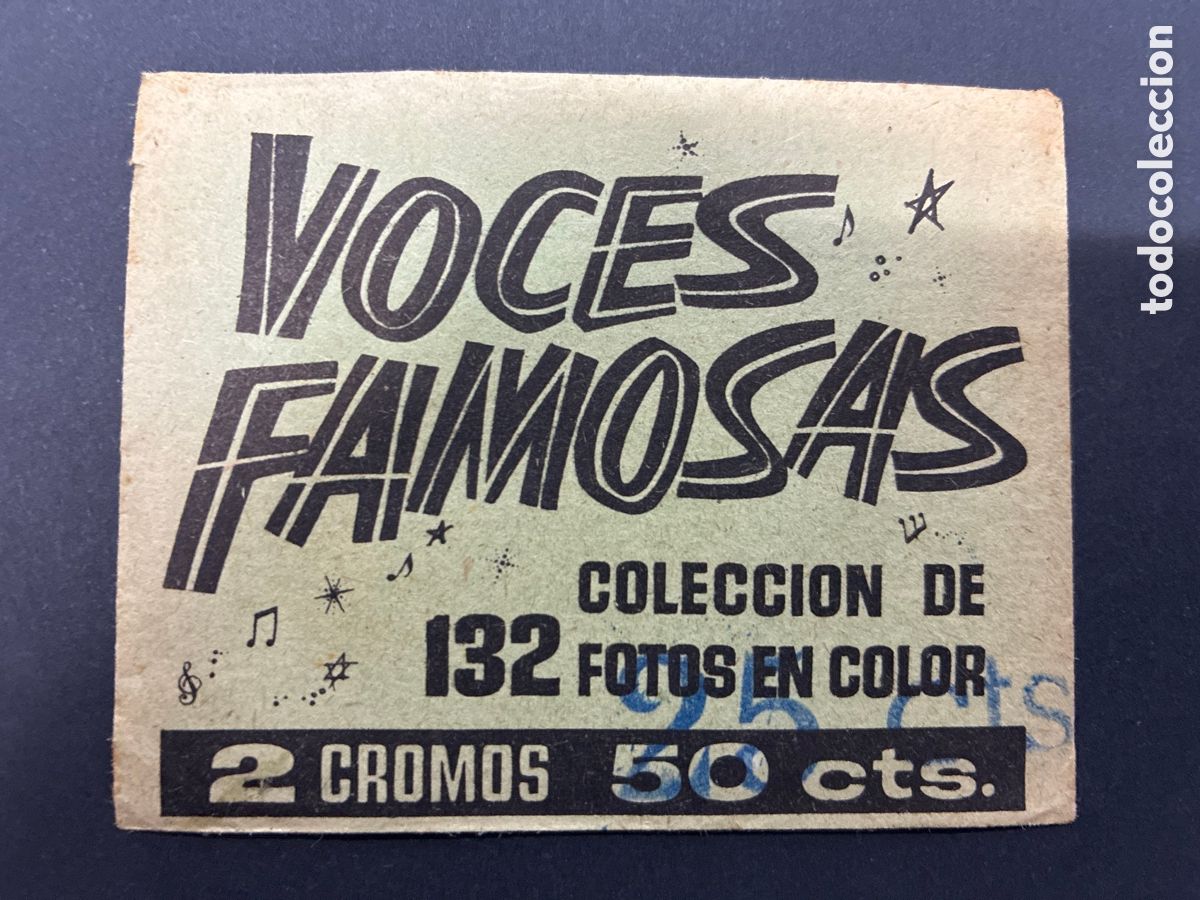 Coleccionismo cromos antiguos: SOBRE CON CROMOS ALBUM VOCES FAMOSAS