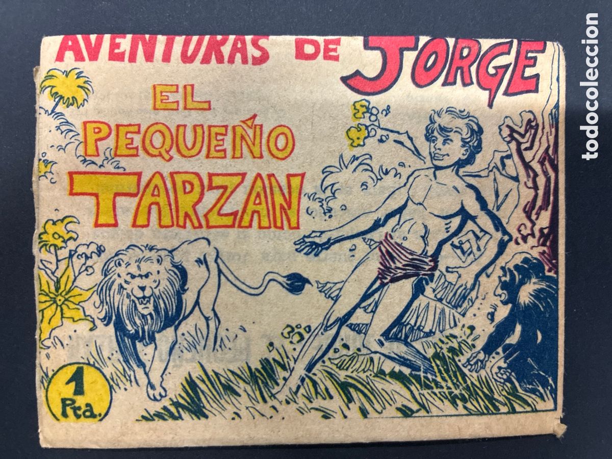 Coleccionismo cromos antiguos: SOBRE CON CROMOS ALBUM AVENTURAS DE JORGE EL PEQUE&Ntilde;O TARZAN