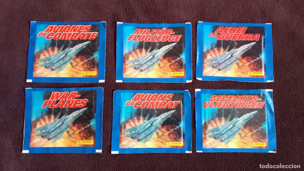 Coleccionismo cromos antiguos: LOTE 6 SOBRES SIN ABRIR. AVIONES DE COMBATE. PANINI.