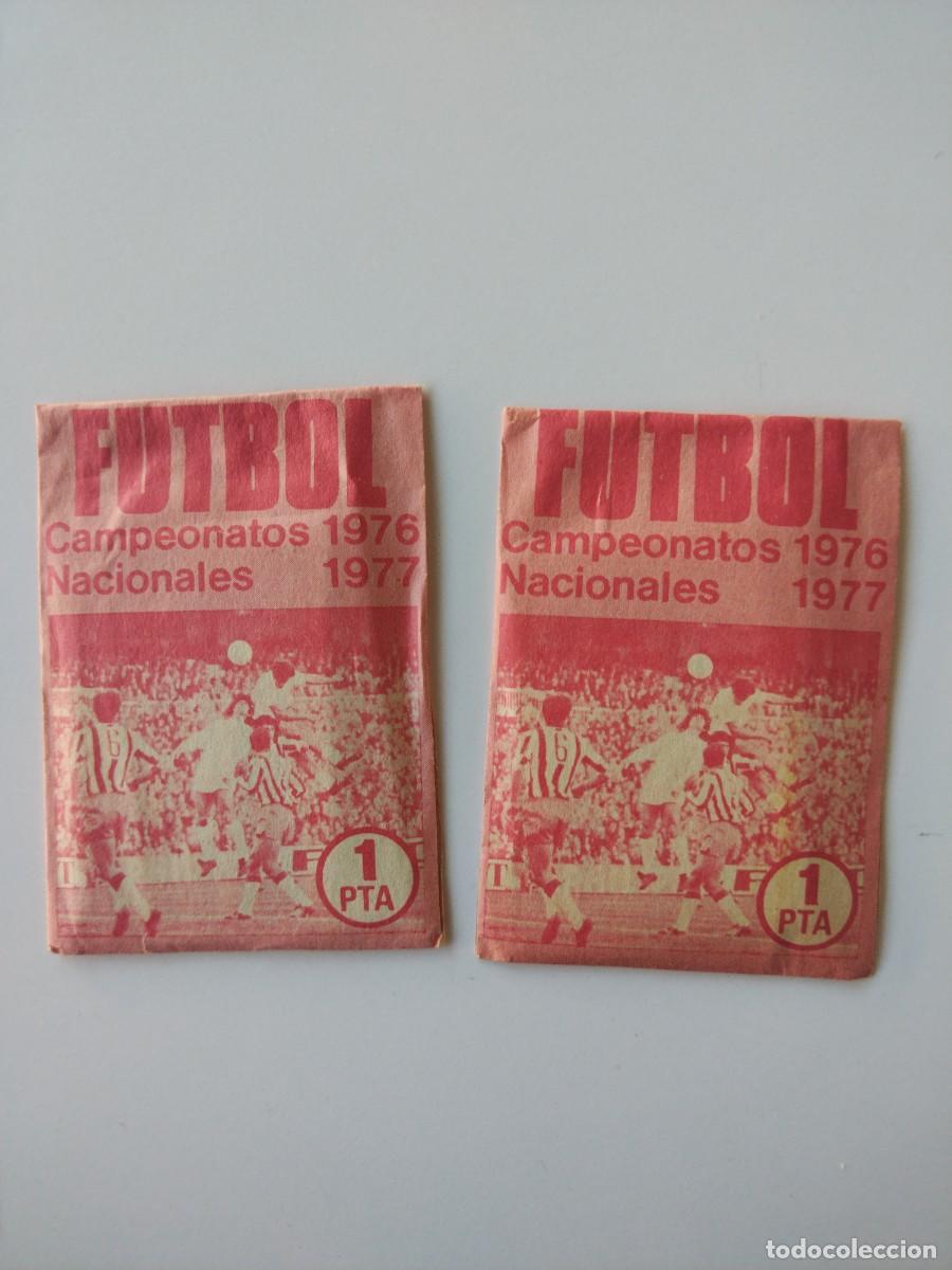 Coleccionismo cromos antiguos: 2 SOBRES CROMOS SIN ABRIR LIGA 1976 1977