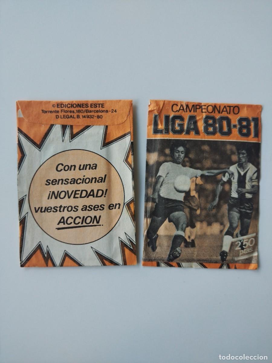 Coleccionismo cromos antiguos: 2 SOBRES CROMOS SIN ABRIR LIGA 1980 1981. NARANJAS