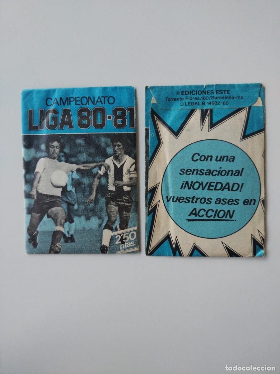 Coleccionismo cromos antiguos: 2 SOBRES CROMOS SIN ABRIR LIGA 1980 1981. AZULES